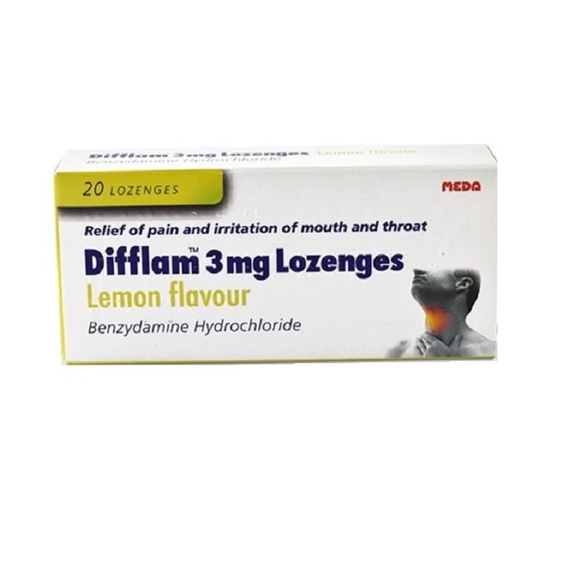 Difflam Lozenges Lemon 20