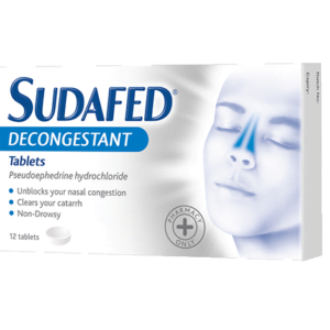 Sudafed Decongestant Tablets - 12