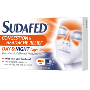 Sudafed Congestion & Head Relief Day & Night Capsules (16)