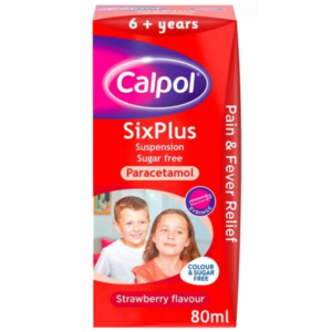 Calpol Six Plus Susp Colour/Sugar FREE 80ml