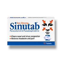 Sinutab Non Drowsy 15 Tablets