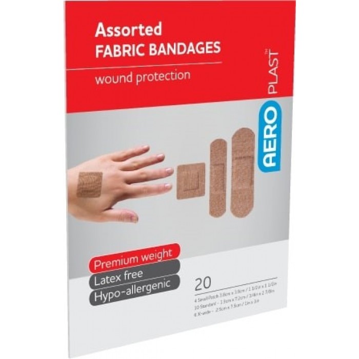 Aeroplast Assorted Fabric Bandages Plasters (20) - Tabi Health